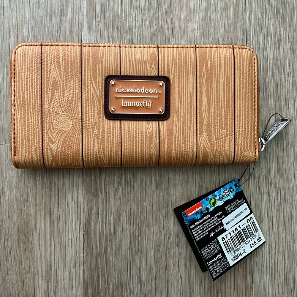 NWT Loungefly Nickelodeon Spongebob SquarePants Krusty Krab Friends Group Wallet - Picture 5 of 8